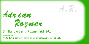 adrian rozner business card